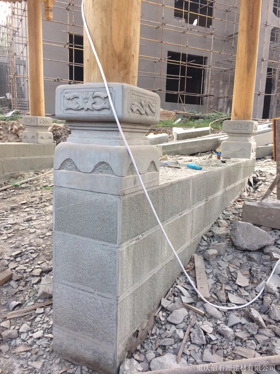 中式風(fēng)格仿古建筑工程施工中青砂石材運(yùn)用
